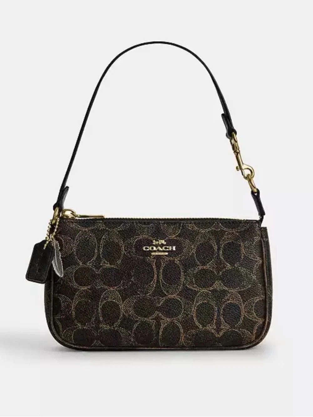 Coach Nolita 19 In Loved Signature Canvas With Charms Gold/Brown